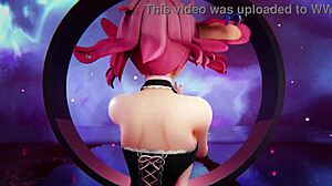 in the mmd animation jennie dances and strips teasing you and me