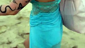 lovely beach vibes turn busty babe jade harper into lingerie masturbation handjob deepthroat monster cock slut