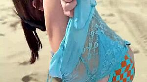 lovely beach vibes turn busty babe jade harper into lingerie masturbation handjob deepthroat monster cock slut