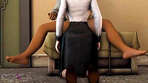 Hot Slut Gives Quick Assfuck To Shop Owner In Bioshock Animation