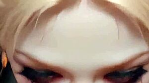 Psycho Cosplay Girl Gags Deep on Monster Cock in Big Tits POV Animation