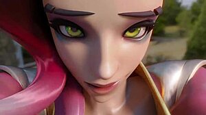 overwatch d.va and mercy spark a wild league party in this sfm blender 3d pmv mashup frenzy