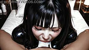 Beautiful Pale Skin Woman Devours Thick Cocks with Eager Sucking in Sexy AI Hentai Animation