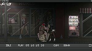 hunters capture ghost girl for giant robot anal creampie gangbang in hentai game adventure