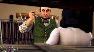 Hot Slut Gives Quick Assfuck To Shop Owner In Bioshock Animation