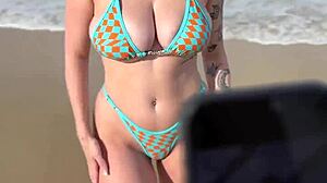 lovely beach vibes turn busty babe jade harper into lingerie masturbation handjob deepthroat monster cock slut