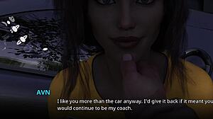 young brunette strips teases then devours huge cock blowjob