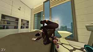 young black cock stud inserts monster deep in cheating housewife's pussy at home