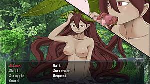 monster girl quest mgq mandragora wraps vines around cock for deep wet fellation and oral domination