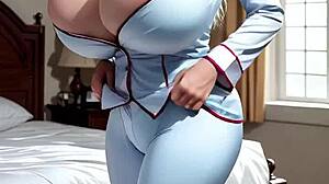 Boy Judges Huge Boobs on Curvy Konosuba Girls with Pussy Masturbation ASMR 3D Hentai.