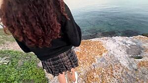 stroll hand in hand at sunset toward ancient outdoor ruins with petite friend