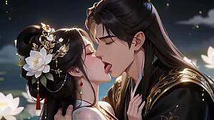 chinese costume fairy seduces lover before giants surround her eagerly