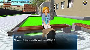 ronda shares her milk in femdom university game