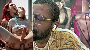 Heart races as big breast trans milf spreads smooth ass for tight teen pounding with throbbing cock