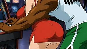 my hentai stepmom geeks out on retro games while we fuck in cute outfits