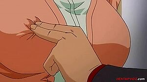 she teaches lessons with uncensored titty fuck and doggystyle creampie on her big tits petite body