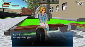 ronda shares her milk in femdom university game