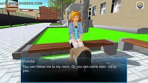 ronda shares her milk in femdom university game