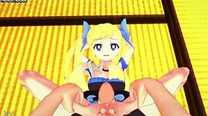 hentai pov feet fetish with powerpuff girls bubbles blonde