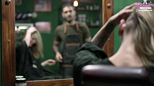 next door barber slut gags on my cock deepthroat then rides me rough