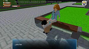 ronda shares her milk in femdom university game