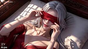 god i crave that white-skinned chinese beauty's red dress blowjob cumshot so bad