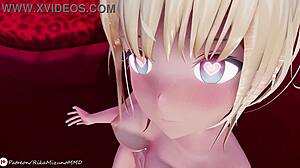 do it like... kyo chan shakes her big ass tits in this sexy mmd r-18 striptease dance hentai!!