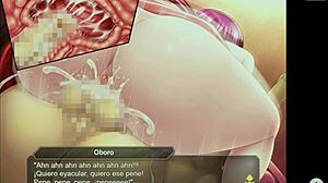 Taimanin RPGX Oboro Tempts with Gushing Cum in Vagina Scene 2 Español