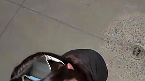 hey slut wife why sneak into that gas station toilet just to take a hard pounding from behind?