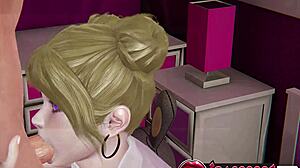 hot blonde lexi gives sloppy deepthroat blowjob then handjob cum swallow