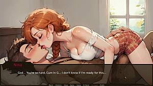 french kissing my curvy best friend before revealing my huge erect cock to step sisters at ranch