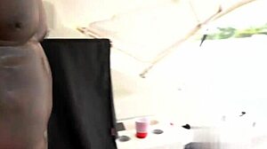 Wild Miami threesome orgy with big cocks pounding curvy milf on ocean waves