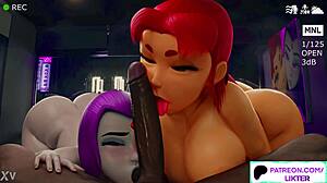 raven drops to knees for massive bbc blowjob in intense pov cartoon action