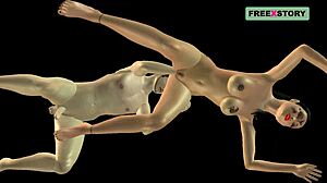 Indian Girl in DOGGY Gets PUSSY LICKED Then FISTED Hard in American Dad Style Animation