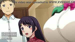 this hentai anime shows big ass tits babe getting creampie doggystyle quickie