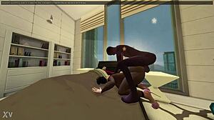 young black cock stud inserts monster deep in cheating housewife's pussy at home