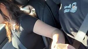 hey slut wife why sneak into that gas station toilet just to take a hard pounding from behind?