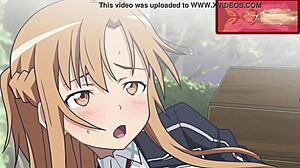 asuna yuuki and leafa tease secrets in sword art online anime