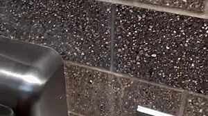 hey slut wife why sneak into that gas station toilet just to take a hard pounding from behind?