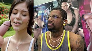 oh god that beautiful tan boxing slut's thicc tits and ass get absolutely drenched in hot cum facials