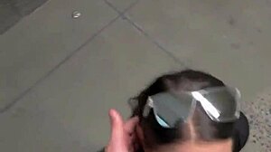 hey slut wife why sneak into that gas station toilet just to take a hard pounding from behind?