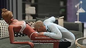 Naughty celebrity sim masturbates hard in 3d hentai preview