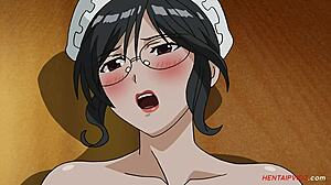 my busty maid milf rides young master cock for uncensored titty fuck cum