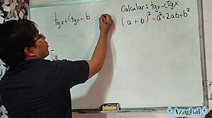 Nerd student solves 47 SEXUAL trigonometric equations with teacher in bedroom