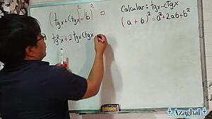 Nerd student solves 47 SEXUAL trigonometric equations with teacher in bedroom