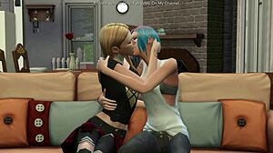 Rachel Chloe Lesbian Sims 4 3D Fingering Pussy Lick Rough Cunilingus Masturbation