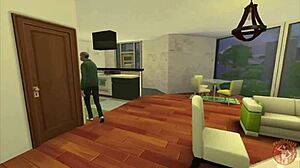 old guy bangs young sims babe while her mom dates in steamy visual novel