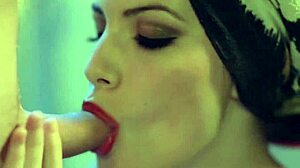 Blonde babe sucks cock clean with deep erotic handjob blowjob