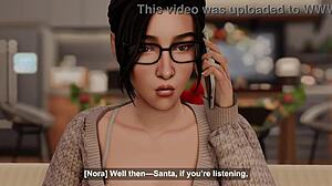 nerdy girls' horny christmas wish double penetration bliss?