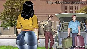 Old Pervert Craves to Fuck the Maid While Cuckold Watches Her Tight Pussy